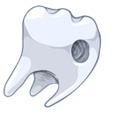 tooth, drilled AliceBlue icon
