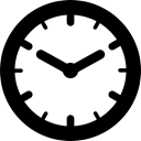 Wait, waiting, Clock, time, hour Black icon