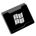 Folder, window Black icon