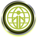 earth, globe, world, showcase YellowGreen icon