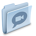 Folder, Comment, Chat, speak, talk LightSteelBlue icon
