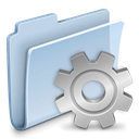 Folder, Gear, badged LightSteelBlue icon
