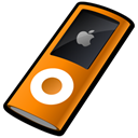 Orange, nano, ipod Black icon