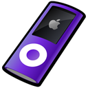 purple, nano, ipod Black icon