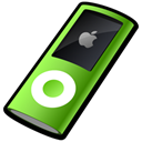ipod, nano, green Black icon