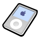 nano, ipod, silver Black icon