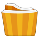 Orange, stripe Goldenrod icon