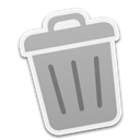 Blank, Trash, recycle bin, Empty DarkGray icon