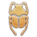 scarab, embossed Black icon