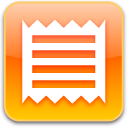 Text, document, File DarkOrange icon