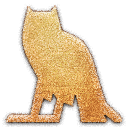 embossed, owl Black icon