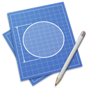 drafting, App SteelBlue icon