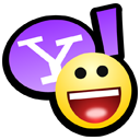 yahoo, Messenger Black icon