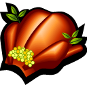 turkey, roast Black icon