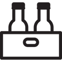 Alcohol, food, Rum, Box, bottles, drinks Black icon