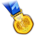 medal, award, gold Black icon