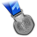 award, silver, medal Black icon