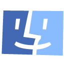 Finder, Dock LightSkyBlue icon