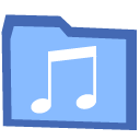 Folder, music LightSkyBlue icon