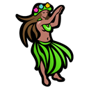 hula, dancer Black icon