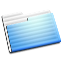 Folder, Aqua, experimental Black icon