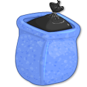 recycle bin, Trash, Full CornflowerBlue icon