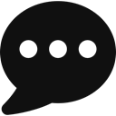Chat Balloon, speech bubble, interface, Speech Balloon, Message, chat bubble, Chat Black icon