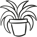 gardening, garden, nature, plant, pot Black icon