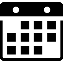 year, Months, daily, signs, years, Monthly, days Black icon