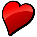 valentine, love, Heart DarkRed icon