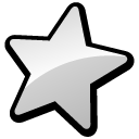 Favourite, bookmark, White, star Black icon