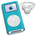 ipod, Blue, mini LightSeaGreen icon