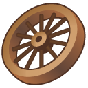 wheel, wagon DarkOliveGreen icon