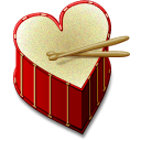 love, Heart, Beat, valentine DarkRed icon