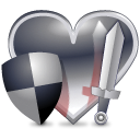 valentine, brave, love, Heart DimGray icon