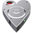 valentine, love, drive, Heart DarkGray icon