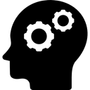 people, loaded, wheels, think, load, loading, Mental Black icon