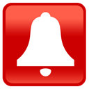 Cell phone, smartphone, Iphone, bell, mobile phone Red icon