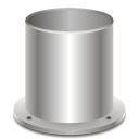 recycle bin, Trash, Blank, Empty DarkGray icon