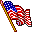 american, flag Black icon