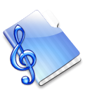 music, Folder Black icon