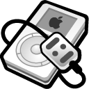 ipod, Remote, with Black icon