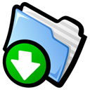 Downloads, Folder Black icon