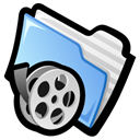 movie, Folder, video, film Black icon