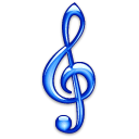 clef, treble Black icon