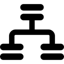 sharing, connected, share, Connection, interface Black icon