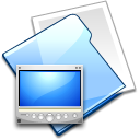 Folder, film, movie, video LightSkyBlue icon