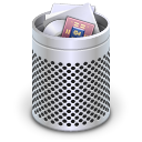 Alt, Dock, recycle bin, Trash, Full Silver icon