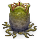 egg, open, Alien DarkOliveGreen icon
