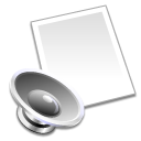 File, document, paper, sound, voice WhiteSmoke icon